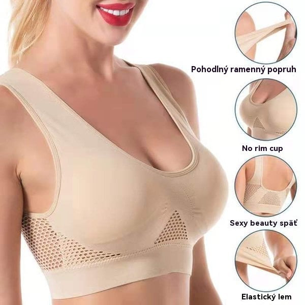 😍【2 kusy za 23€】Bezšvová podprsenka pre plné veľkosti ❤️ Priedušná, chladivá a pohodlná 【40–120 kg】
